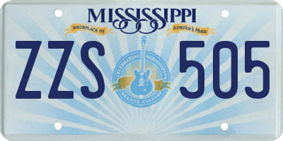 MS license plate ZZS505