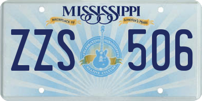 MS license plate ZZS506