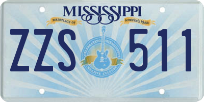 MS license plate ZZS511