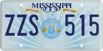MS license plate ZZS515
