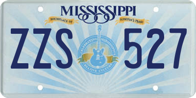 MS license plate ZZS527