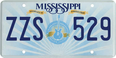 MS license plate ZZS529