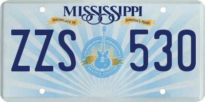 MS license plate ZZS530