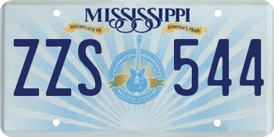 MS license plate ZZS544