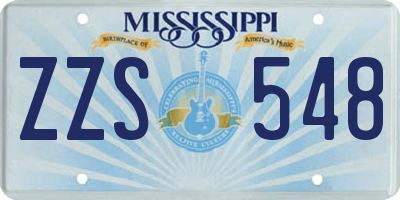 MS license plate ZZS548