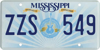 MS license plate ZZS549