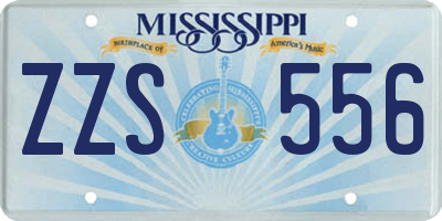 MS license plate ZZS556