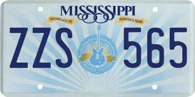 MS license plate ZZS565