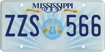 MS license plate ZZS566