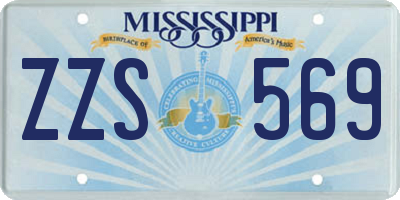 MS license plate ZZS569