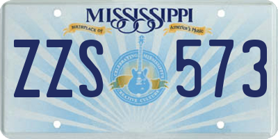 MS license plate ZZS573