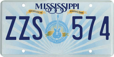 MS license plate ZZS574