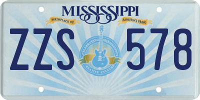 MS license plate ZZS578