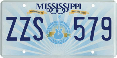 MS license plate ZZS579