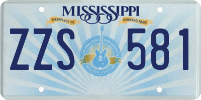 MS license plate ZZS581