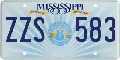 MS license plate ZZS583