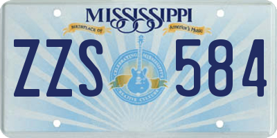 MS license plate ZZS584