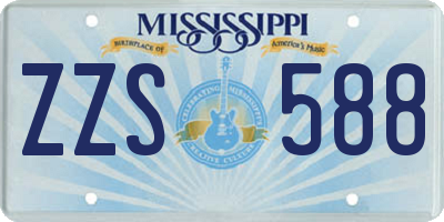 MS license plate ZZS588