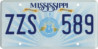 MS license plate ZZS589