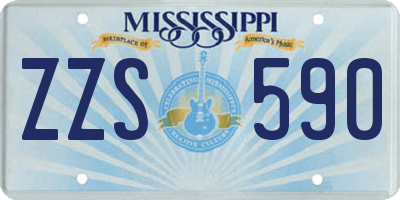 MS license plate ZZS590