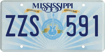 MS license plate ZZS591