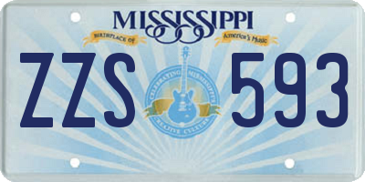 MS license plate ZZS593