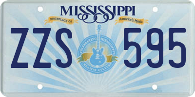 MS license plate ZZS595