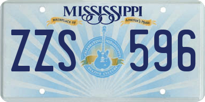 MS license plate ZZS596