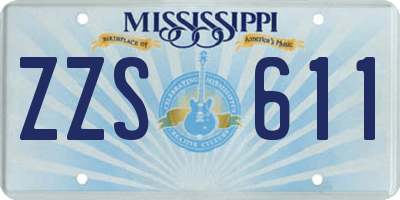 MS license plate ZZS611