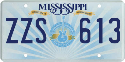 MS license plate ZZS613