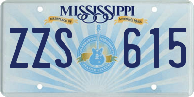 MS license plate ZZS615