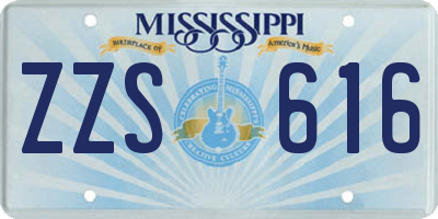 MS license plate ZZS616