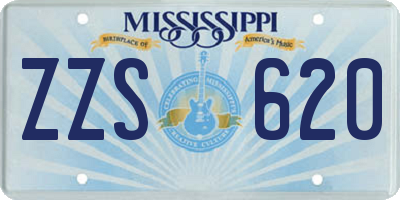 MS license plate ZZS620