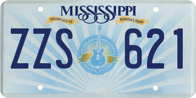 MS license plate ZZS621