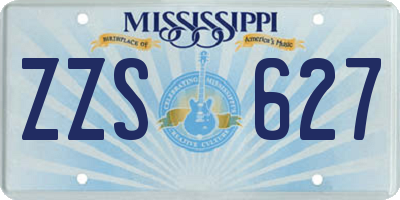 MS license plate ZZS627