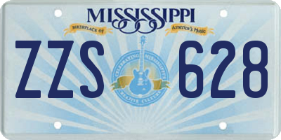 MS license plate ZZS628