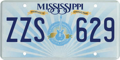 MS license plate ZZS629