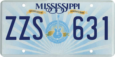 MS license plate ZZS631