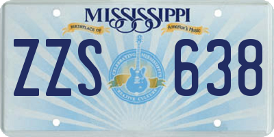 MS license plate ZZS638