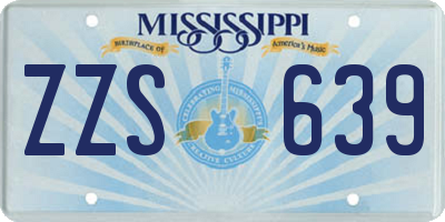 MS license plate ZZS639