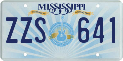 MS license plate ZZS641