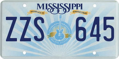 MS license plate ZZS645