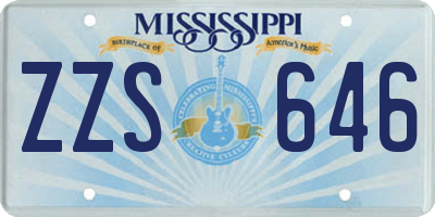 MS license plate ZZS646