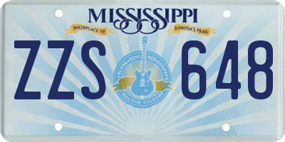 MS license plate ZZS648