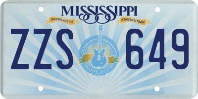 MS license plate ZZS649