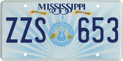 MS license plate ZZS653