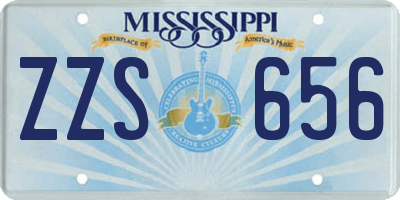 MS license plate ZZS656