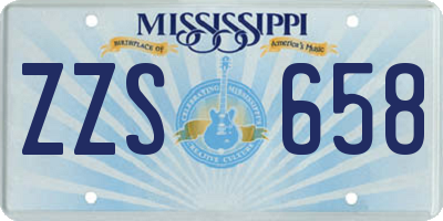 MS license plate ZZS658