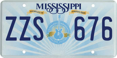 MS license plate ZZS676