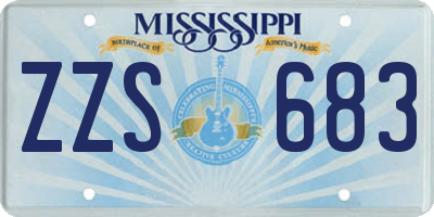 MS license plate ZZS683